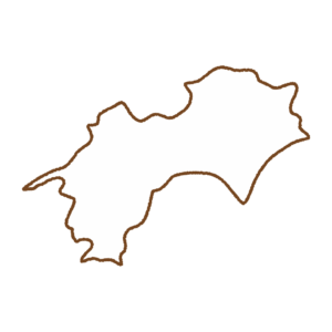 四国の地図のフリーイラスト Clip art of shikoku-island map