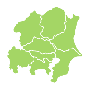 県境のある首都圏の地図のフリーイラスト Clip art of shutoken map (prefectural border)