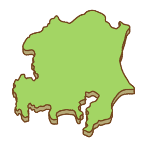 首都圏の地図のフリーイラスト Clip art of shutoken map