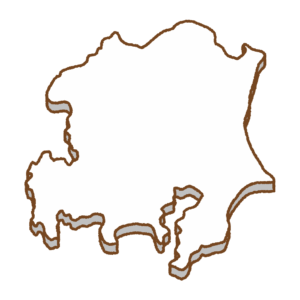 首都圏の地図のフリーイラスト Clip art of shutoken map