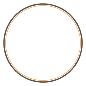 ハロウィンカラーのシンプルな丸フレーム素材のフリーイラスト Clip art of halloween simple circle frame