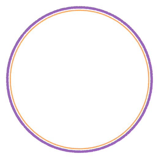 ハロウィンカラーのシンプルな丸フレーム素材