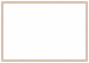 ハロウィンカラーのシンプルなフレーム素材のフリーイラスト Clip art of halloween simple paper frame