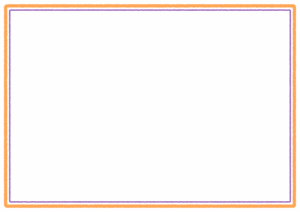 ハロウィンカラーのシンプルなフレーム素材のフリーイラスト Clip art of halloween simple paper frame