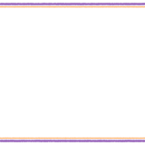 ハロウィンカラーのシンプルなフレーム素材のフリーイラスト Clip art of halloween simple paper frame