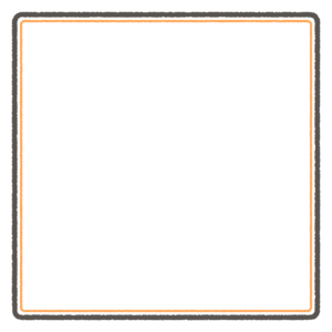 ハロウィンカラーのシンプルな正方形フレーム素材のフリーイラスト Clip art of halloween simple square frame