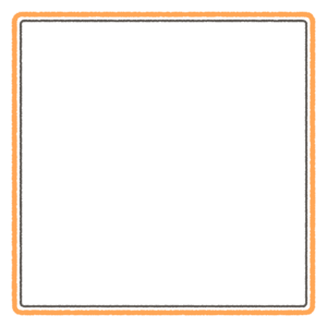 ハロウィンカラーのシンプルな正方形フレーム素材のフリーイラスト Clip art of halloween simple square frame