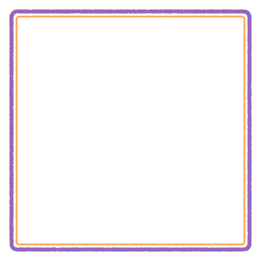 ハロウィンカラーのシンプルな正方形フレーム素材