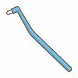 部分歯ブラシのイラスト