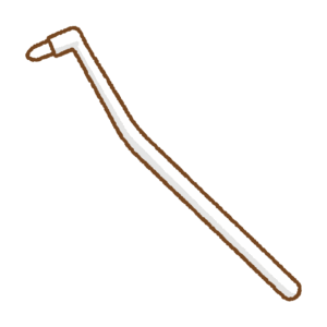 部分歯ブラシのフリーイラスト Clip art of single-tuft-brush