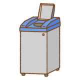 水着脱水機のフリーイラスト Clip art of swimsuit-dehydrator