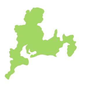 東海地方の地図のフリーイラスト Clip art of tokai map