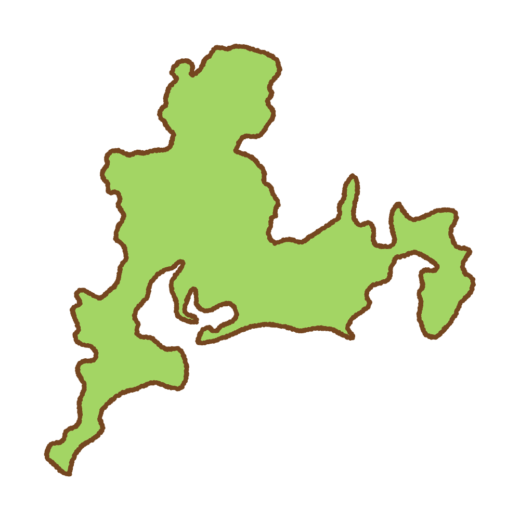 東海地方の地図のイラスト