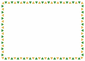 クリスマスカラーの三角形のフレーム素材のフリーイラスト Clip art of christmas triangle paper frame