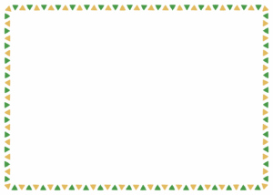 クリスマスカラーの三角形のフレーム素材のフリーイラスト Clip art of christmas triangle paper frame