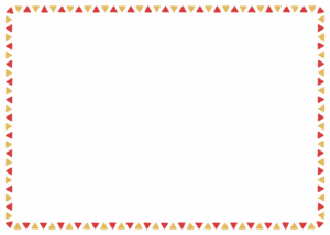 クリスマスカラーの三角形のフレーム素材のフリーイラスト Clip art of christmas triangle paper frame