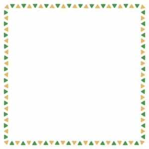 クリスマスカラーの三角形の正方形フレーム素材のフリーイラスト Clip art of christmas triangle square frame