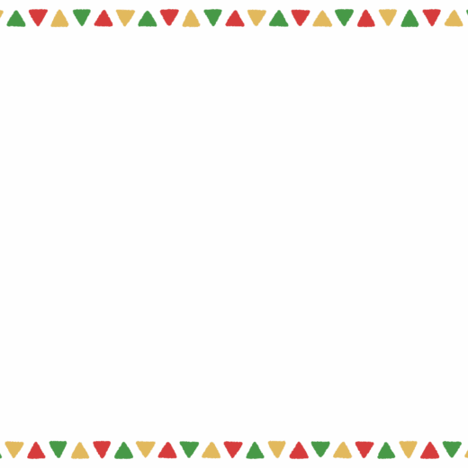 クリスマスカラーの三角形の映像フレーム素材