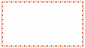 クリスマスカラーの三角形の映像フレーム素材のフリーイラスト Clip art of christmas triangle video frame
