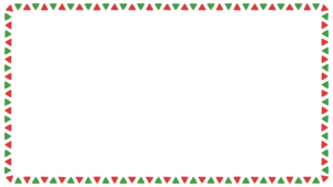 クリスマスカラーの三角形の映像フレーム素材のフリーイラスト Clip art of christmas triangle video frame
