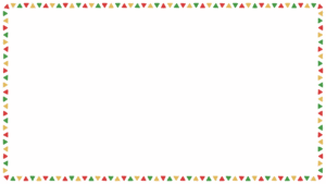 クリスマスカラーの三角形の映像フレーム素材のフリーイラスト Clip art of christmas triangle video frame