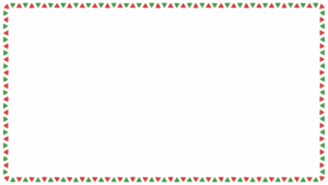 クリスマスカラーの三角形の映像フレーム素材のフリーイラスト Clip art of christmas triangle video frame