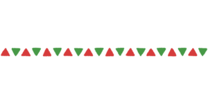 クリスマスカラーの三角形のライン素材のフリーイラスト Clip art of christmas triangle line