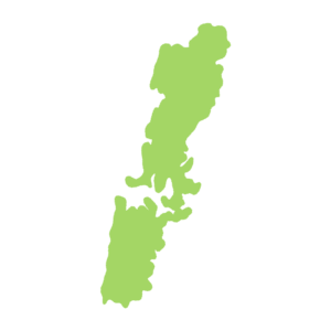 対馬の地図のフリーイラスト Clip art of tsushima-island map