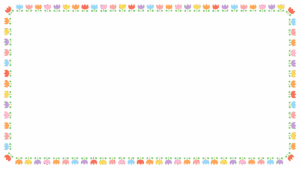 チューリップの映像フレーム素材のフリーイラスト Clip art of tulip video frame