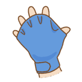 アクアグローブのフリーイラスト Clip art of webbed-glove