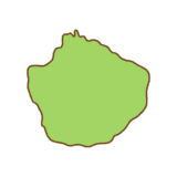 屋久島の地図のフリーイラスト Clip art of yakushima-island map