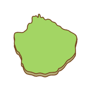 屋久島の地図のフリーイラスト Clip art of yakushima-island map