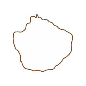 屋久島の地図のフリーイラスト Clip art of yakushima-island map