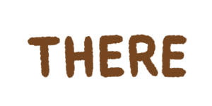 「THERE」の文字