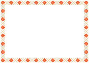紅白金のアーガイル柄のフレーム素材のフリーイラスト Clip art of kouhakukin argyle paper frame
