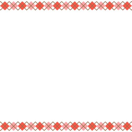 バレンタインカラーのアーガイル柄のフレーム素材