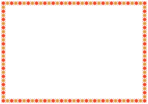 紅白金のアーガイル柄のフレーム素材のフリーイラスト Clip art of kouhakukin argyle paper frame