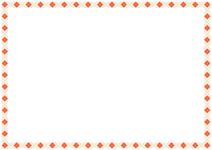紅白金のアーガイル柄のフレーム素材のフリーイラスト Clip art of kouhakukin argyle paper frame