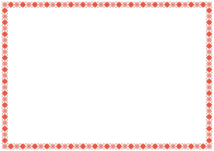 バレンタインカラーのアーガイル柄のフレーム素材のフリーイラスト Clip art of valentine argyle paper frame