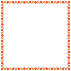 紅白金のアーガイル柄の正方形フレーム素材のフリーイラスト Clip art of kouhakukin argyle square frame