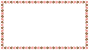 バレンタインカラーのアーガイル柄の映像フレーム素材のフリーイラスト Clip art of valentine argyle video frame