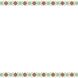 チョコミントカラーのアーガイル柄の映像フレーム素材