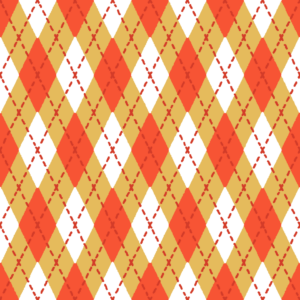 紅白金のアーガイル柄のパターン素材のフリーイラスト Clip art of kouhakukin argyle pattern