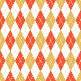 紅白金のアーガイル柄のパターン素材のフリーイラスト Clip art of kouhakukin argyle pattern