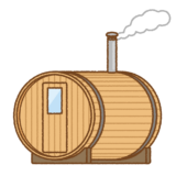 バレルサウナのイラスト