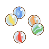 ビー玉のフリーイラスト Clip art of bi-dama