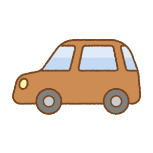 かわいいクルマのフリーイラスト Clip art of cute-car