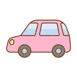 かわいいクルマのフリーイラスト Clip art of cute-car