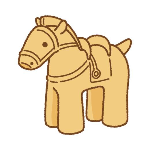 ウマの埴輪のイラスト