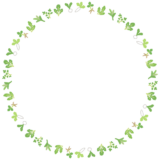 春の七草の丸フレーム素材のフリーイラスト Clip art of haru-no-nanakusa circle frame